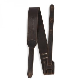 C.F. Martin Luxe Saddleback Full Grain Leather Strap, Dark Brown